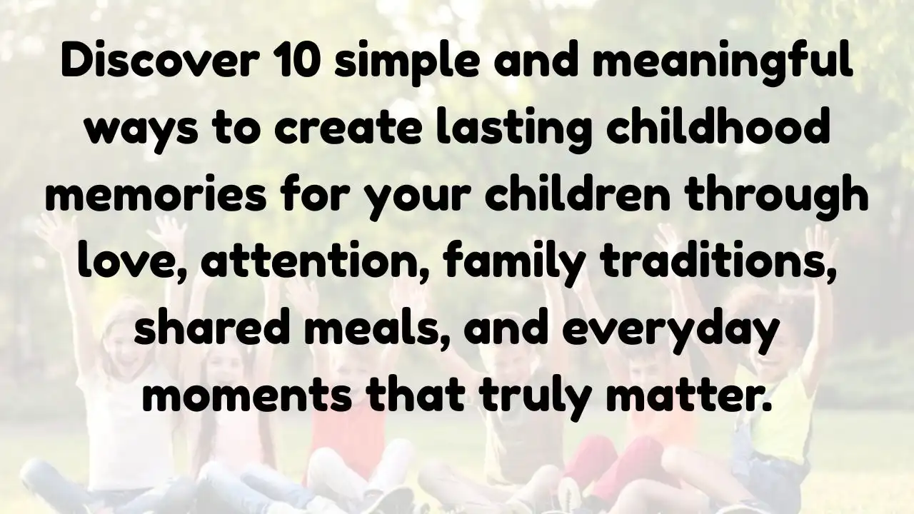 10 Simple Ways to Create Beautiful Childhood Memories That Last a Lifetime