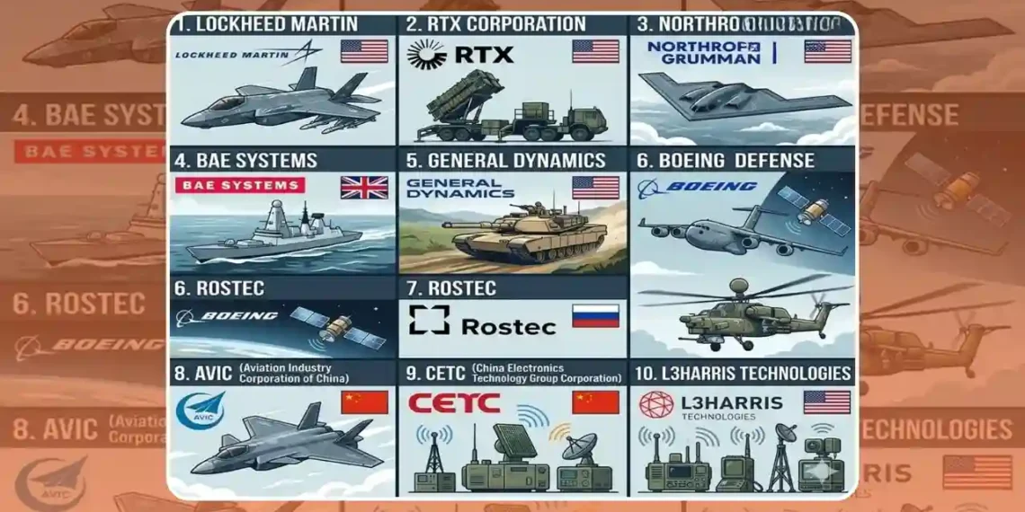 Here are the largest arms manufacturing companies in the world