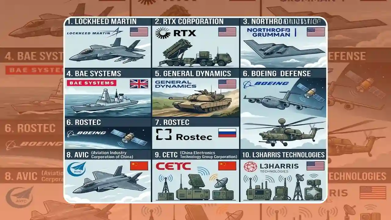 Here are the largest arms manufacturing companies in the world