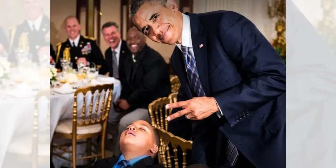 The amazing joke President Obama made with a sleeping child, forgetting about the White House ceremony 12 years ago